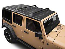 Rhino-Rack Vortex SG 2 Bar Roof Rack; Black (07-10 Jeep Wrangler JK 2-Door; 07-18 Jeep Wrangler JK 4-Door; 18-26 Jeep Wrangler JL 4-Door)
