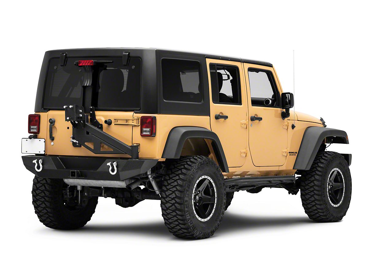 Barricade Trail Force HD Rear Bumper with E-Z Open Tire Carrier (07-18 Jeep  Wrangler JK)