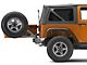 Poison Spyder Brawler Full Width Rear Bumper with Tire Carrier, Hitch and LED Light Mounts; Bare Steel (07-18 Jeep Wrangler JK)