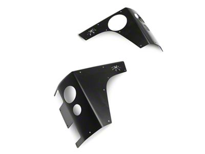 Poison Spyder Trail Corner Guards with Round Tail Light and Backup Light Cutouts; SpyderShell Armor Coat (07-18 Jeep Wrangler JK 4-Door)