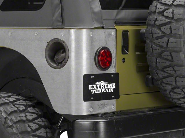 Poison Spyder Standard Crusher Corner Guards; Bare Steel (97-06 Jeep Wrangler TJ)