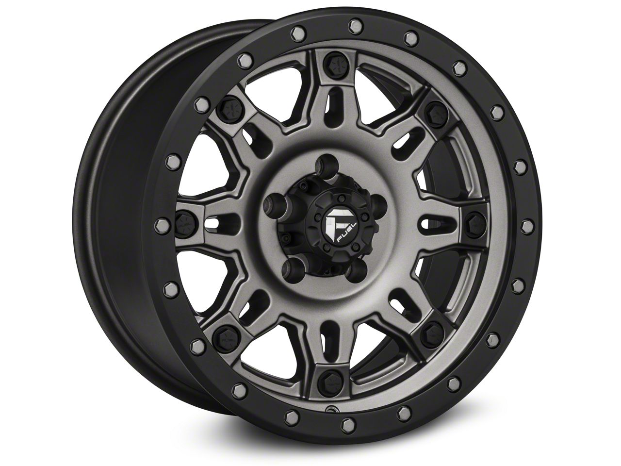Fuel Wheels Jeep Wrangler Hostage III Gunmetal & Black Wheels J108323