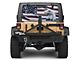 SEC10 Perforated Flag and Eagle Rear Window Decal (66-24 Jeep CJ5, CJ7, Wrangler YJ, TJ, JK & JL)