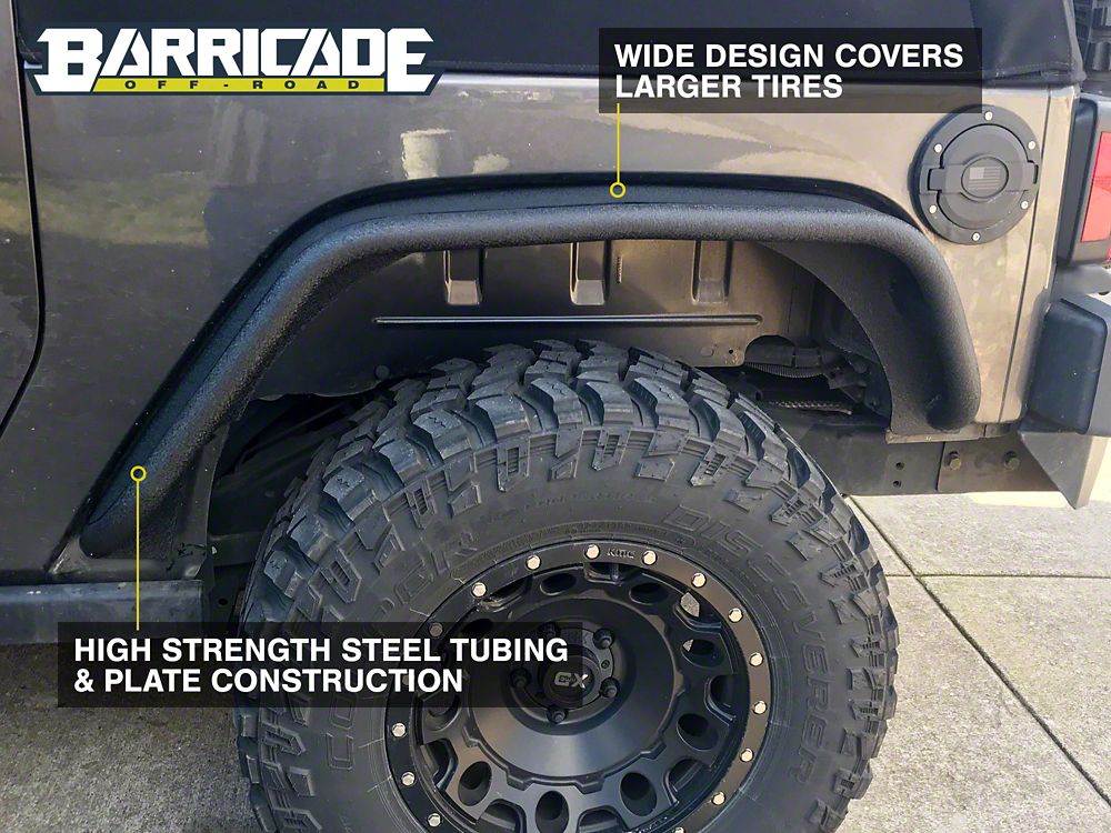 Black Jeep Flat Fenders
