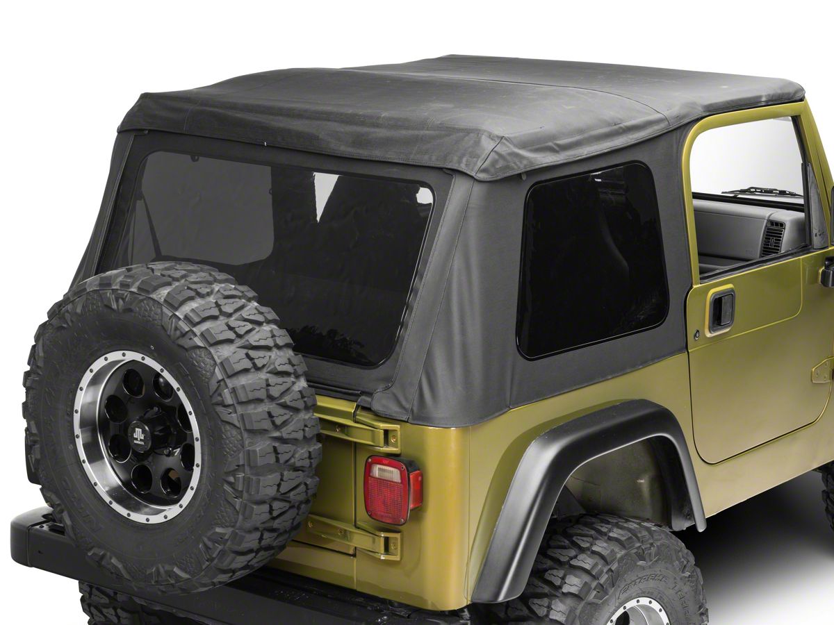 RedRock Jeep Wrangler Frameless 2-in-1 Soft Top; Black Diamond J108534  (97-06 Jeep Wrangler TJ, Excluding Unlimited) - Free Shipping