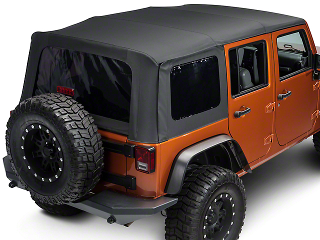 RedRock Replacement Soft Top with Tinted Windows; Black Diamond (07-18 Jeep Wrangler JK 4-Door)