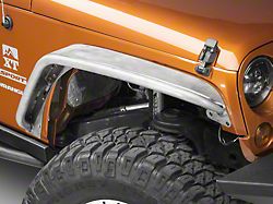 Poison Spyder Crusher Fender Flares; Standard Width; Rear; Bare Aluminum (07-18 Jeep Wrangler JK)