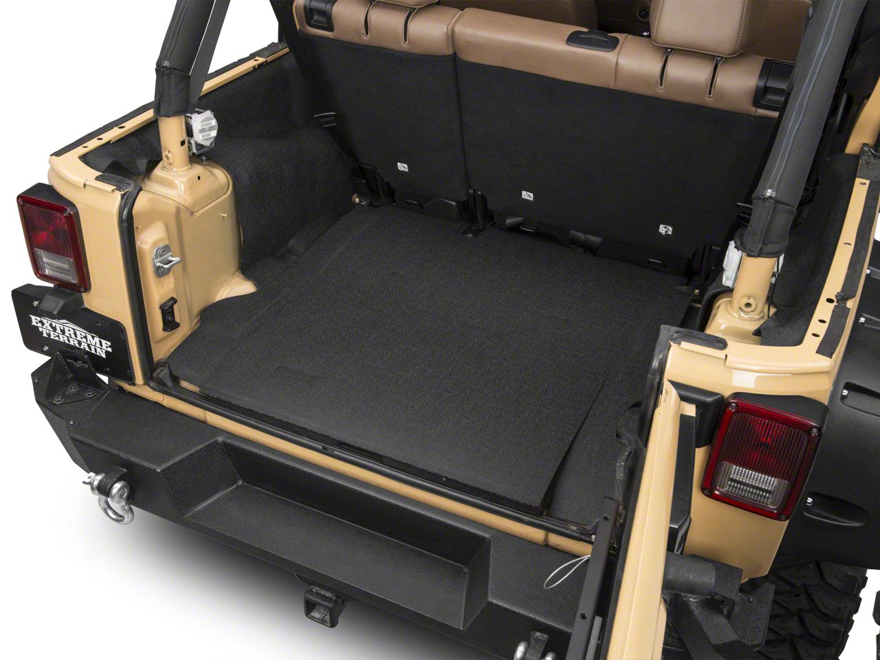 Jeep Wrangler JK 2door Gray Replacement Cargo Carpet Kit BedRug 07-10