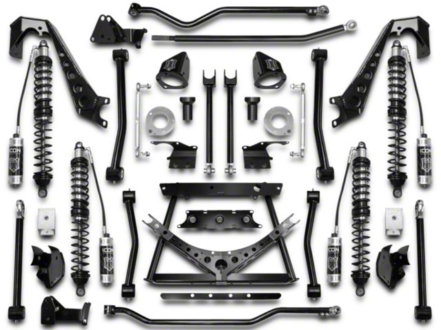 ICON Vehicle Dynamics 4 to 6.50-Inch Coil-Over Conversion Suspension System; Stage 2 (07-18 Jeep Wrangler JK)