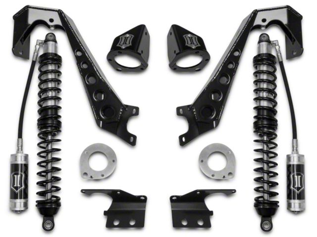 ICON Vehicle Dynamics 1.75 to 4-Inch Front Coil-Over Conversion Suspension System; Stage 1 (07-18 Jeep Wrangler JK)