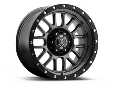 ICON Alloys Alpha Gunmetal Wheel; 17x8.5 (18-23 Jeep Wrangler JL)