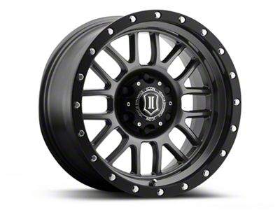 ICON Alloys Alpha Gunmetal Wheel; 17x8.5 (18-24 Jeep Wrangler JL)