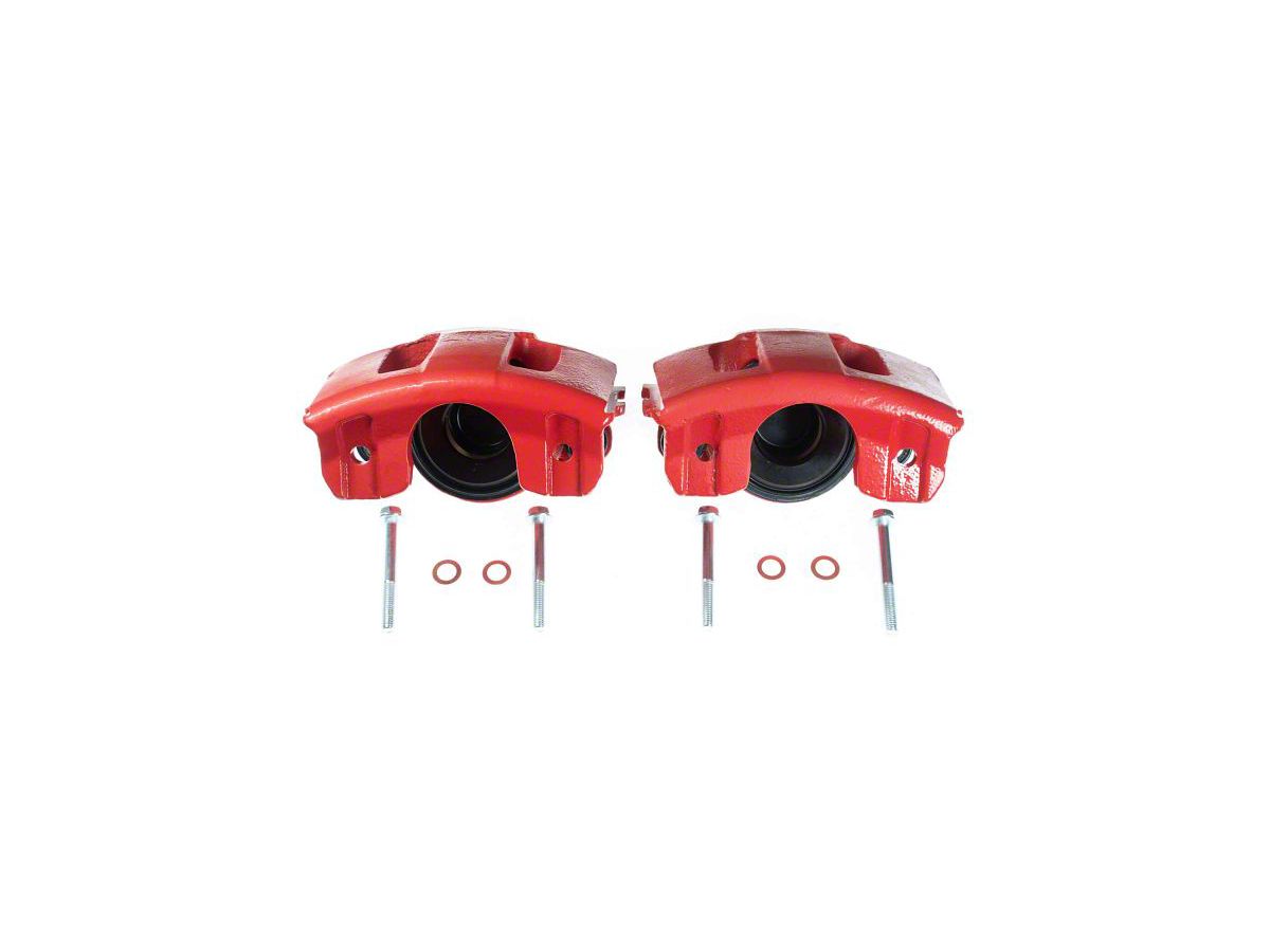 PowerStop Jeep Wrangler Performance Front Brake Calipers; Red S4339 (90-06 Jeep  Wrangler YJ & TJ) - Free Shipping