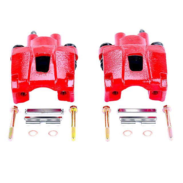 PowerStop Jeep Wrangler Performance Rear Brake Calipers; Red S4754 (03 ...