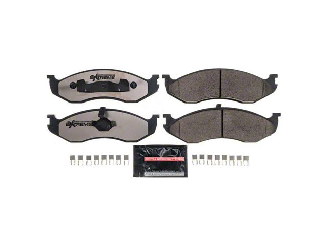 PowerStop Z36 Extreme Truck and Tow Carbon-Fiber Ceramic Brake Pads; Front Pair (90-01 Jeep Cherokee XJ)
