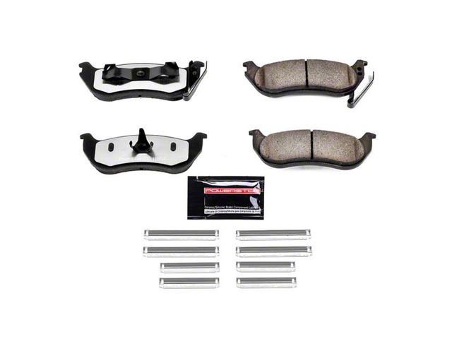 PowerStop Z36 Extreme Truck and Tow Carbon-Fiber Ceramic Brake Pads; Rear Pair (03-06 Jeep Wrangler TJ w/ Rear Disc Brakes)