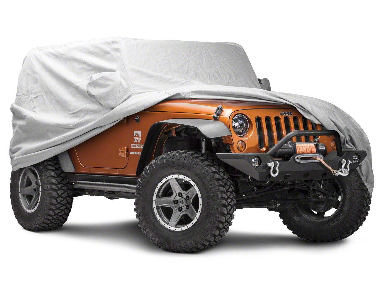 Covercraft Custom Car Covers Jeep Wrangler 5-Layer Softback All Climate Car  Cover; Gray J108823 (07-18 Jeep Wrangler JK 2-Door) Free Shipping