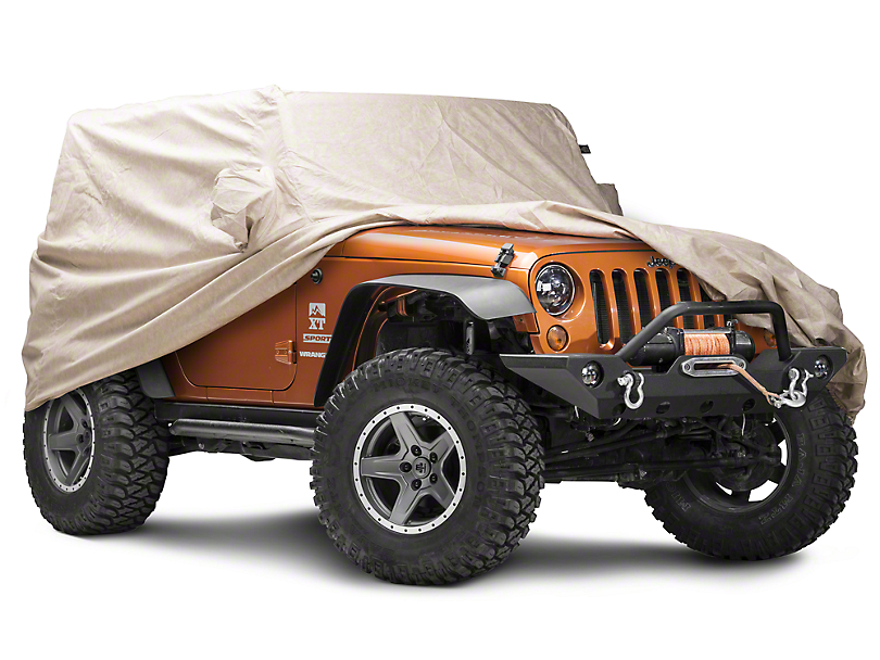 Covercraft Jeep Wrangler Deluxe Custom-Fit Car Cover - Taupe J108826