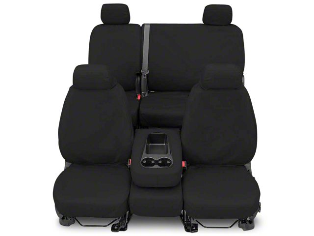 Covercraft Seat Saver Polycotton Custom Front Row Seat Covers; Charcoal (87-95 Jeep Wrangler YJ)