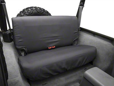 Covercraft Seat Saver Polycotton Custom Second Row Seat Covers; Charcoal (97-06 Jeep Wrangler TJ)