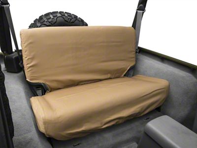 Covercraft Seat Saver Polycotton Custom Second Row Seat Covers; Tan (97-06 Jeep Wrangler TJ)