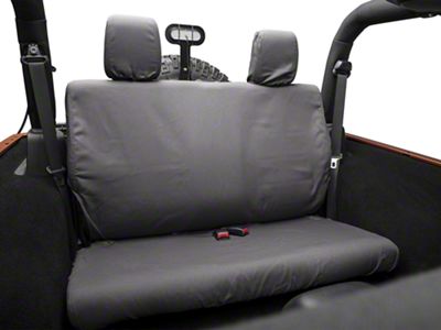 Covercraft Seat Saver Polycotton Custom Second Row Seat Covers; Charcoal (07-18 Jeep Wrangler JK 2-Door)