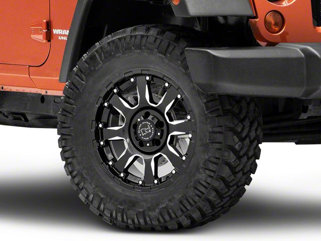 Black Rhino Sierra Gloss Black Wheel; 18x9 (07-18 Jeep Wrangler JK)