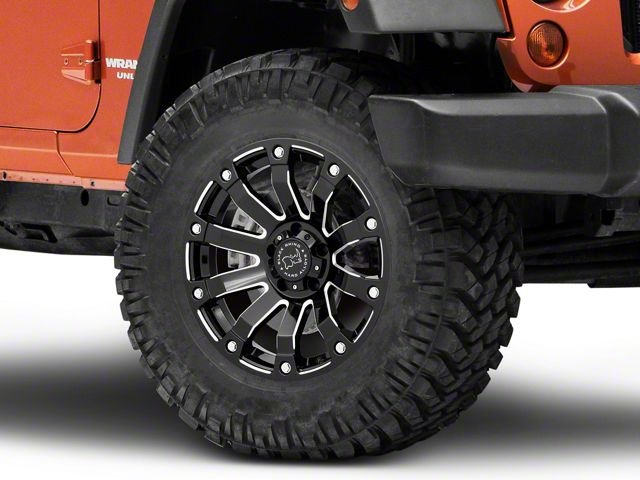 Black Rhino Selkirk Gloss Black Milled Wheel; 18x9 (07-18 Jeep Wrangler JK)