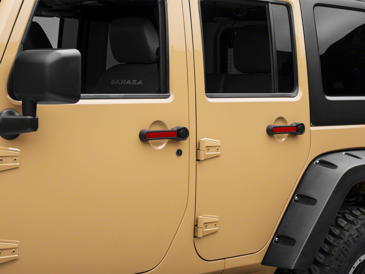 Rugged Ridge Jeep Wrangler Elite Door Handle Inserts; Red 13311.45 (07-18 Jeep  Wrangler JK 4-Door) Free Shipping