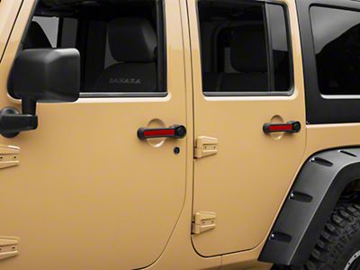 Rugged Ridge Jeep Wrangler Elite Door Handle Inserts Red 45 07 18 Jeep Wrangler Jk 4 Door Free Shipping