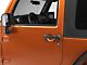 Rugged Ridge Elite Door Handle Inserts; Black Tread (07-18 Jeep Wrangler JK 2-Door)