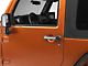 Rugged Ridge Elite Door Handle Inserts; Brushed Tread (07-18 Jeep Wrangler JK 2-Door)