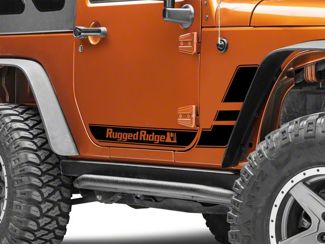 Rugged Ridge Side Decals with Rugged Ridge Logo (07-18 Jeep Wrangler JK)