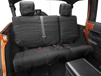 Rugged Ridge Ballistic Rear Seat Cover; Black (07-18 Jeep Wrangler JK 4-Door)