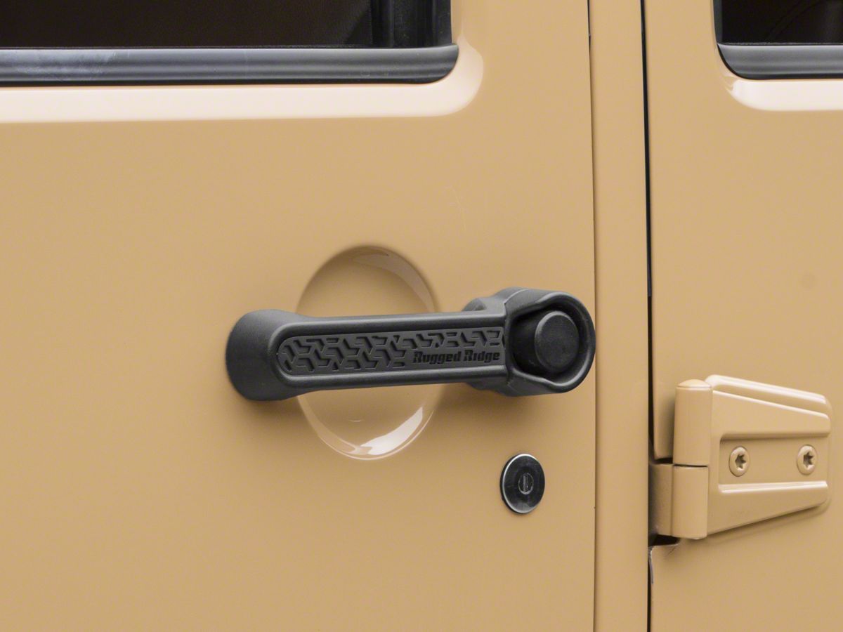 Hooke Road Matte Black Door Handle Recess Guard for 2007-2018 Jeep JK Wrangler Unlimited 4-Door 5PCS