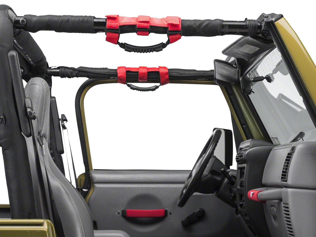 Rugged Ridge Jeep Wrangler Grab Handle Kit Red 13505.17 (9706 Jeep