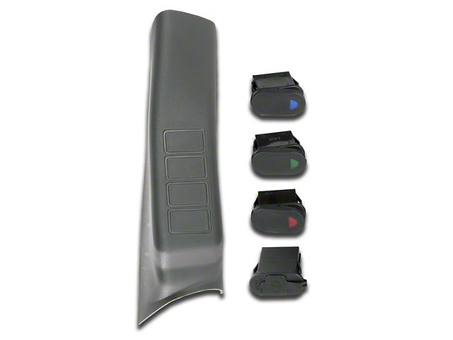 Rugged Ridge A-Pillar Switch Pod Kit with Rocker Switches and Dual USB Connector; Right Side (07-18 Jeep Wrangler JK)