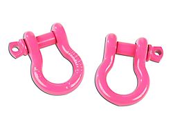 Rugged Ridge 3/4-Inch D-Ring Shackles; Pink 