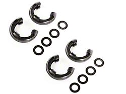 Rugged Ridge 7/8-Inch D-Ring Shackle Isolators; Black; Set of Four 