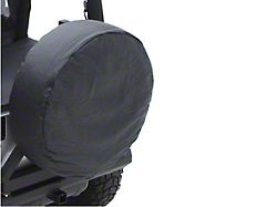 Rugged Ridge Spare Tire Cover; Black; 27 to 29-Inch Tire Cover (66-18 Jeep CJ5, CJ7, Wrangler YJ, TJ & JK)