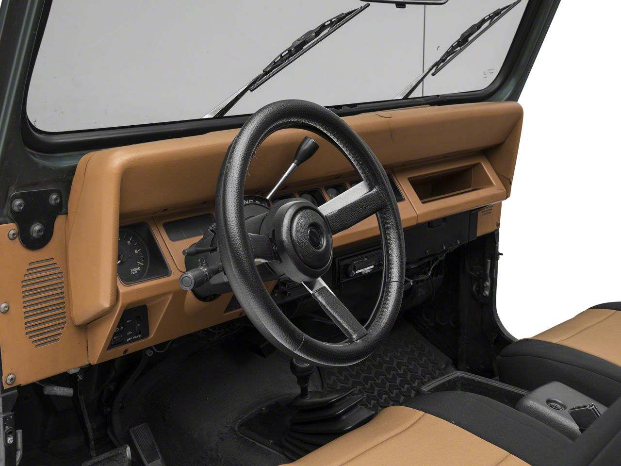 Jeep Wrangler Sport Steering Wheel; Leather (87-95 Jeep Wrangler YJ)