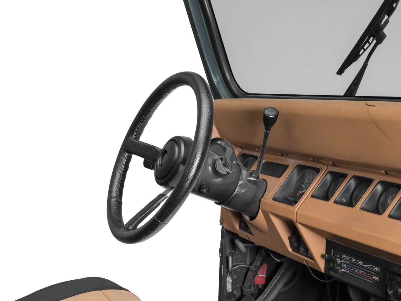 Jeep Wrangler Sport Steering Wheel; Leather (87-95 Jeep Wrangler YJ)