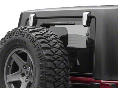 Putco Rear Upper Hinge Covers; Chrome (08-18 Jeep Wrangler JK)