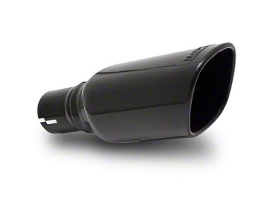 Borla Square Exhaust Tip; Black Chrome (Fits 2.25-Inch Tailpipe)