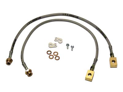 SkyJacker Front Stainless Steel Brake Lines for 3.50 to 6-Inch Lift (87-95 Jeep Wrangler YJ)