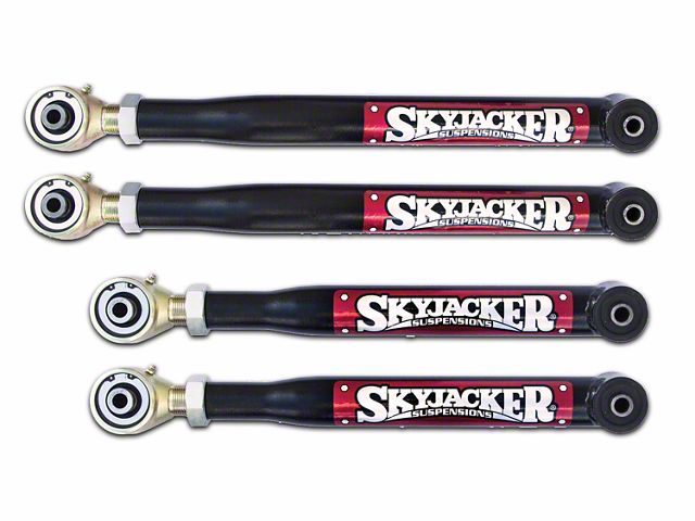 SkyJacker Single Flex Adjustable Front and Rear Lower Control Arms for 2 to 6-Inch Lift (07-18 Jeep Wrangler JK)