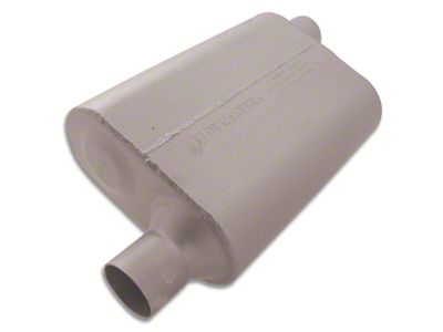 Flowmaster 40 Series Delta Flow Offset/Offset Oval Muffler; 2.25-Inch Inlet/2.25-Inch Outlet (Universal; Some Adaptation May Be Required)