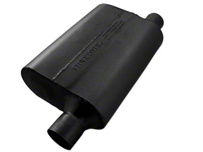 Flowmaster 40 Series Delta Flow Offset/Same Side Out Oval Muffler; 2.25-Inch Inlet/2.25-Inch Outlet (Universal; Some Adaptation May Be Required)