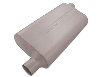 Flowmaster 50 Series Delta Flow Offset/Offset Oval Muffler; 2.25-Inch Inlet/2.25-Inch Outlet (Universal; Some Adaptation May Be Required)