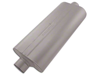 Flowmaster 70 Series Center/Center Oval Muffler; 3-Inch Inlet/3-Inch Outlet (Universal; Some Adaptation May Be Required)